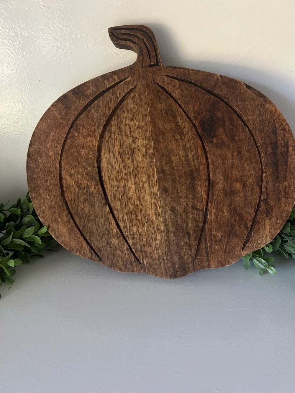 Pumpkin Wood Serving Board Charcuterie Platter